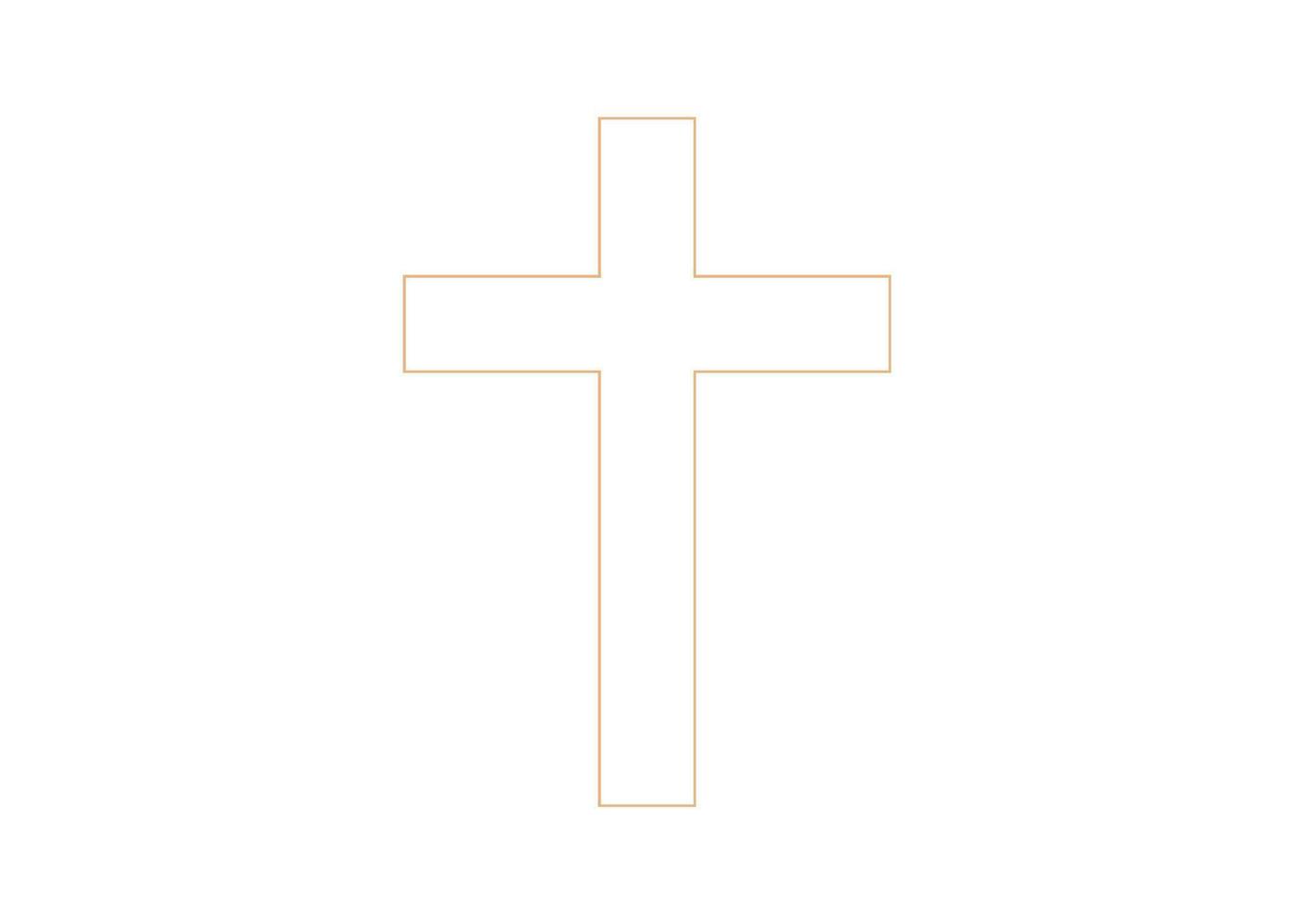 Easter isolated cross sign, Easter symbol, Christian banner, religious sign illustration vector