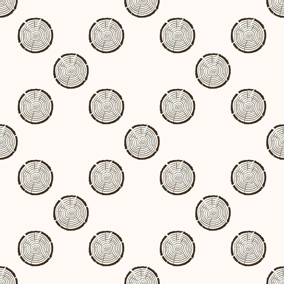 Tree growth rings concept seamless pattern vector