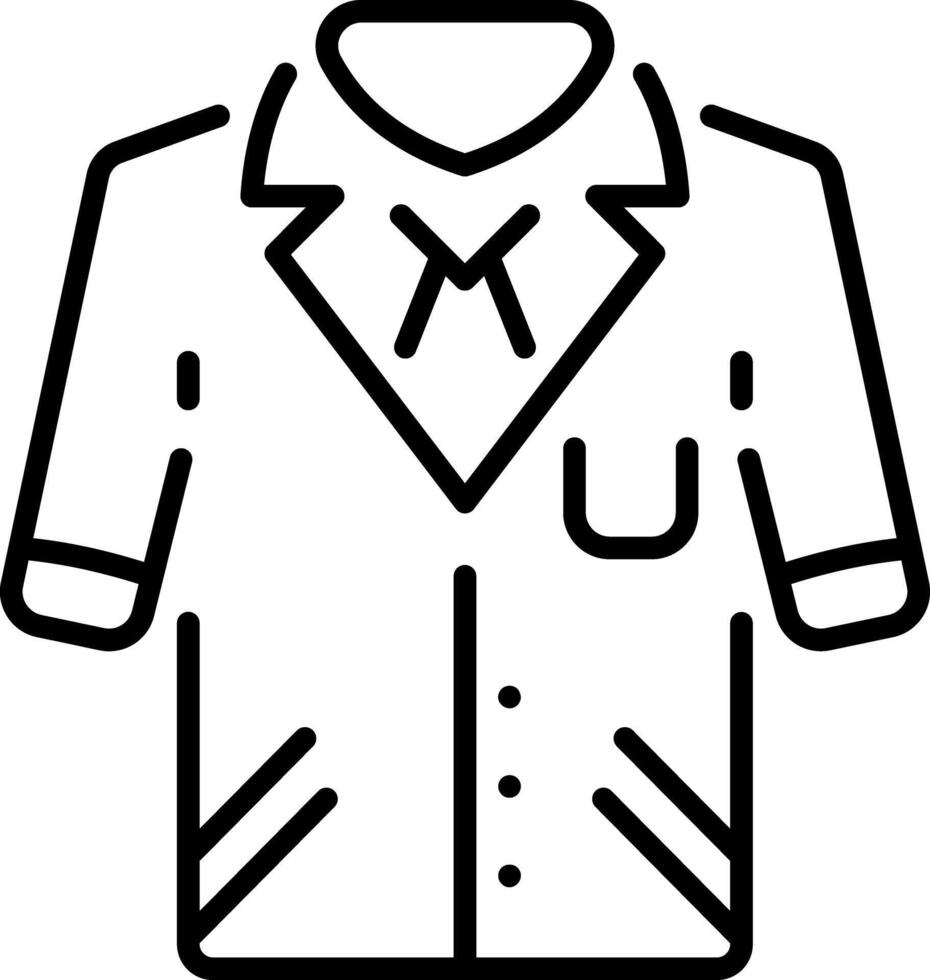 School uniform icon in linear style vector