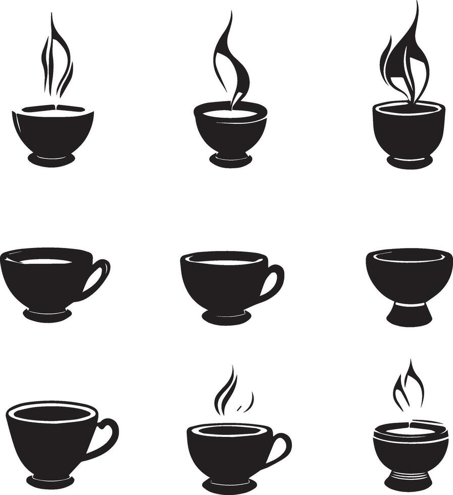 Smoking steaming silhouette vector