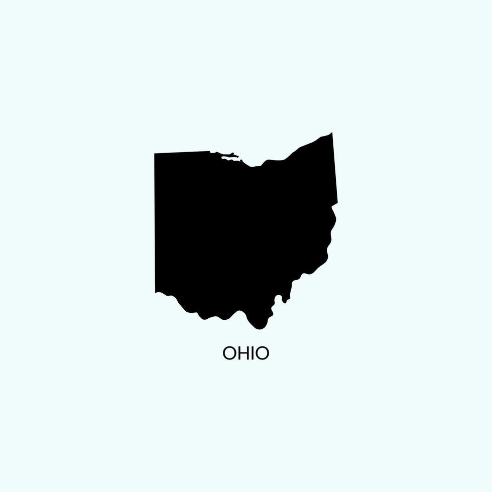 Ohio map icon on white background. vector