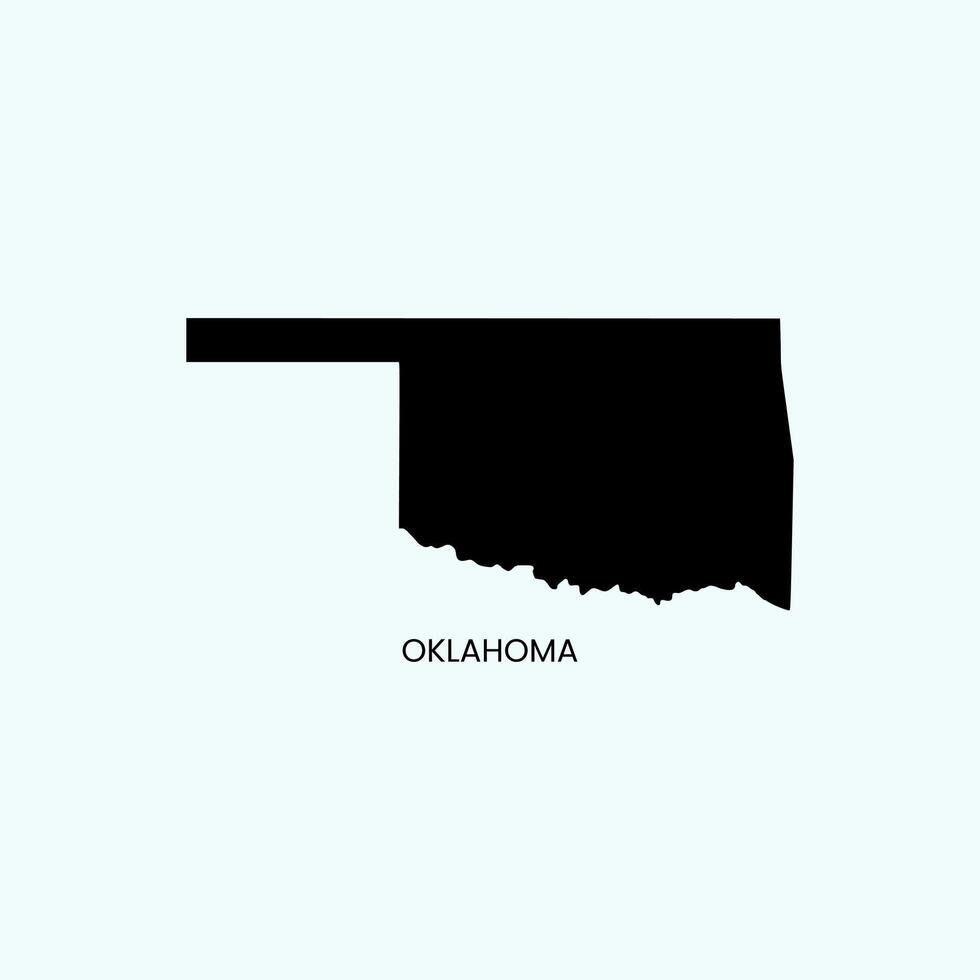 Illustration of oklahoma state map. vector