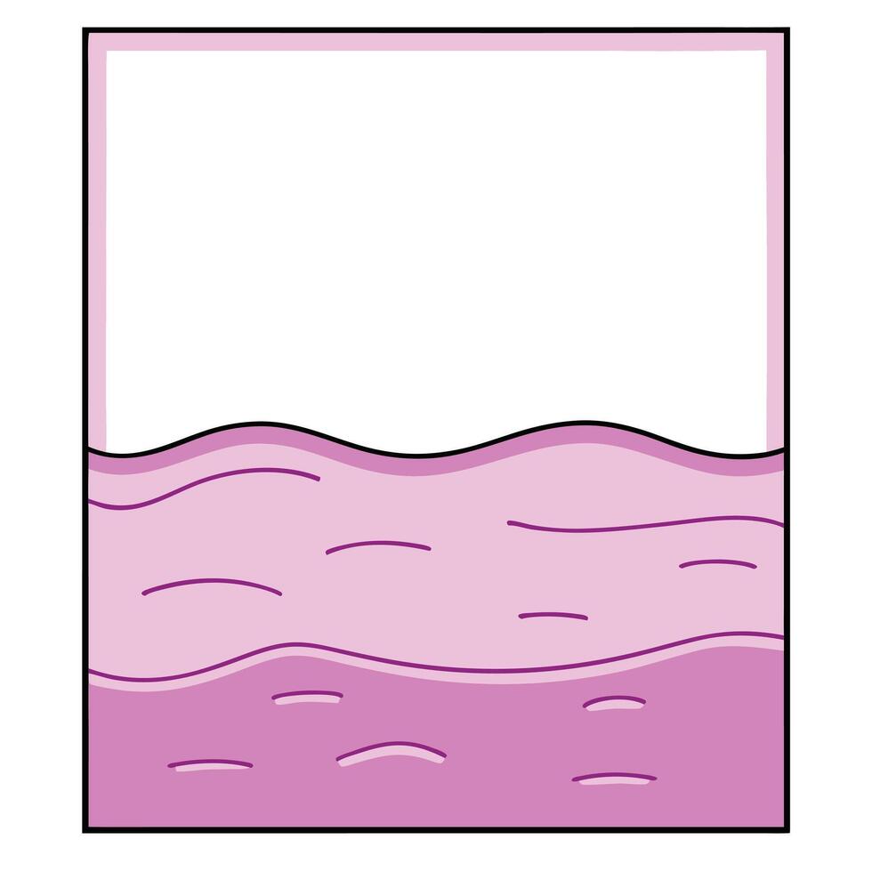 Abstract Pink Layered Wave Design, Minimalist Graphic, Simple Background, Frame Border, vector