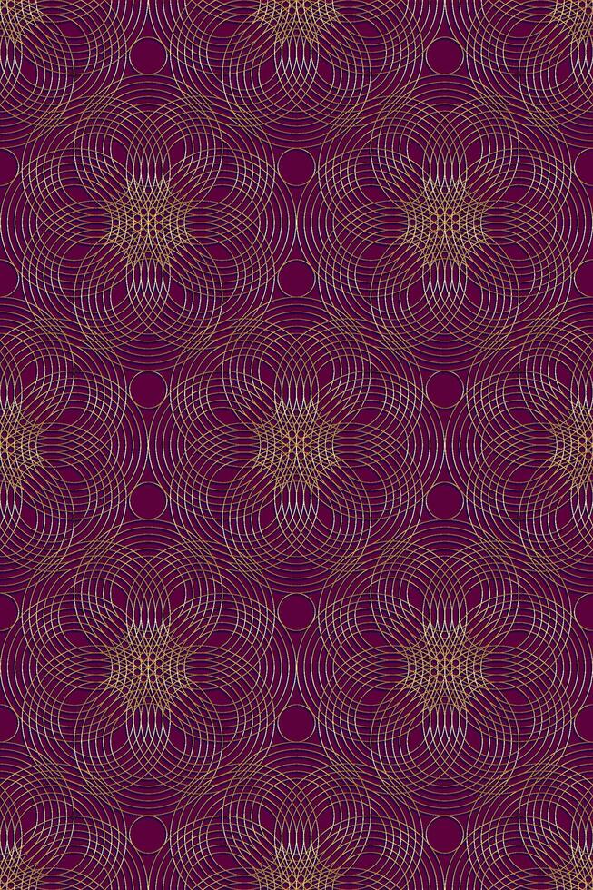 Seamless gold Pattern Design mandala of Sacred Geometry background vector