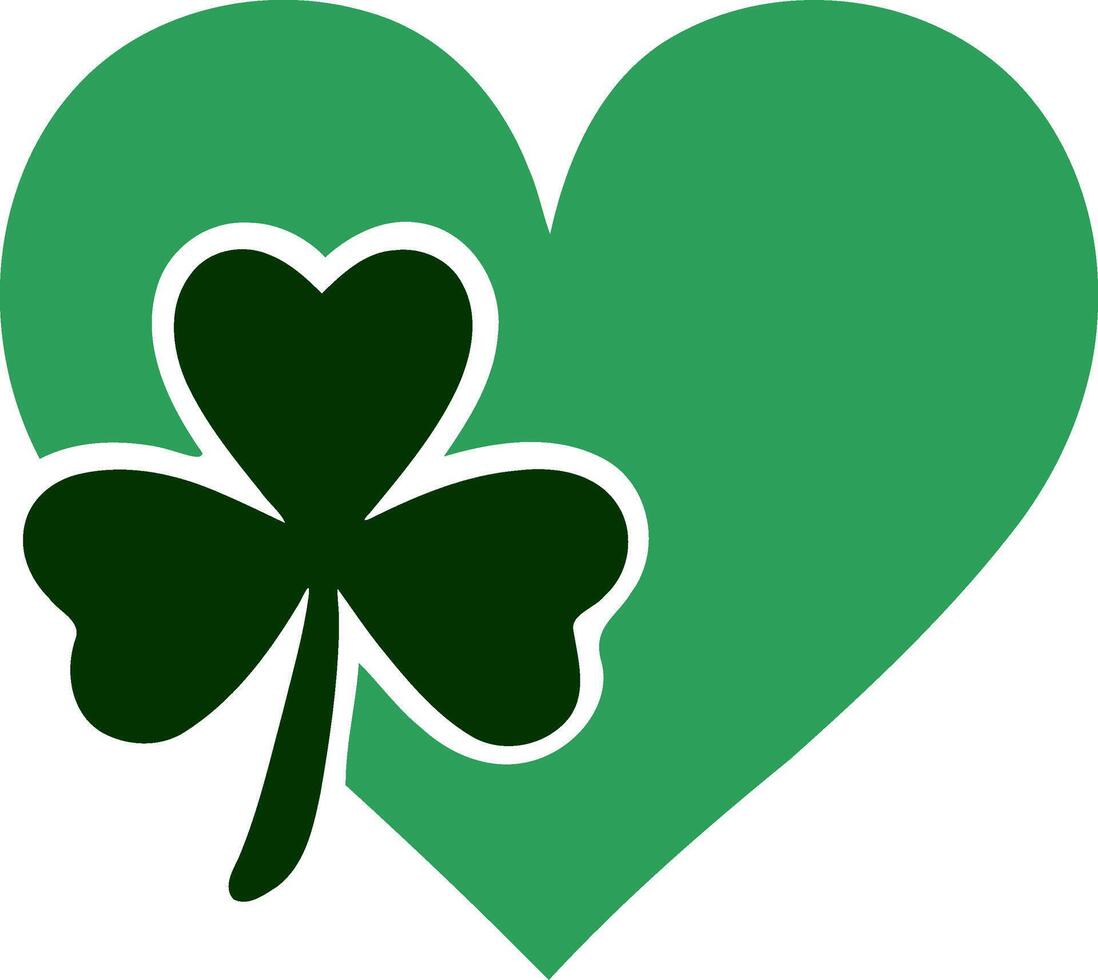 Shamrock Heart Irish Symbol vector