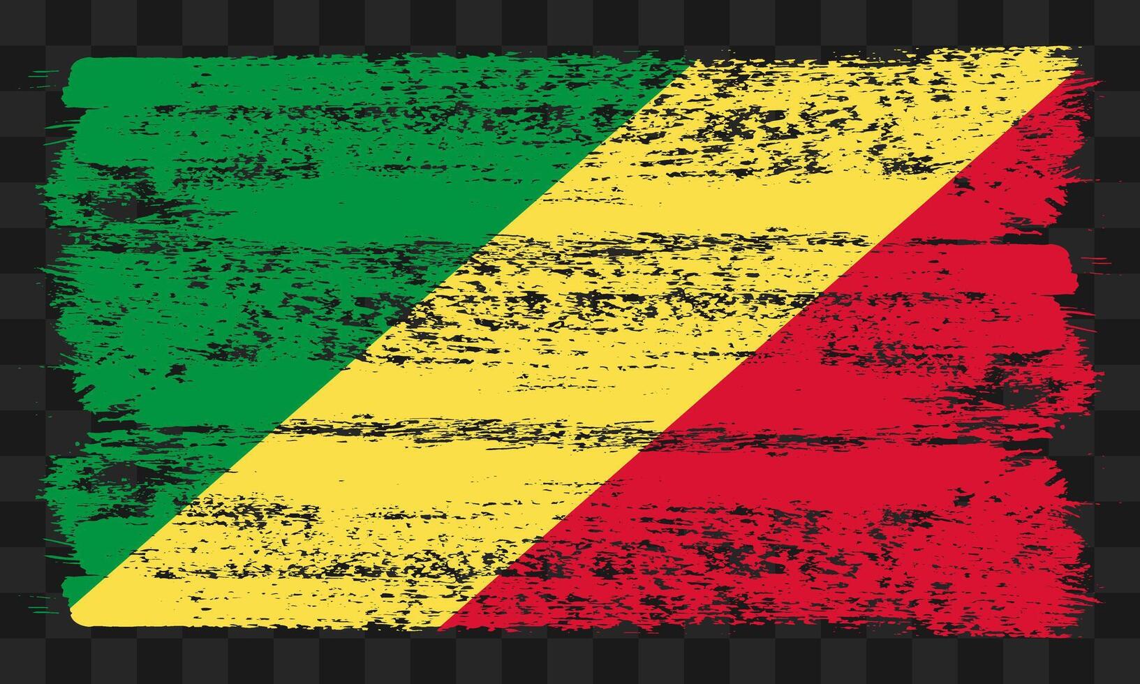 Congo flag in grunge style vector