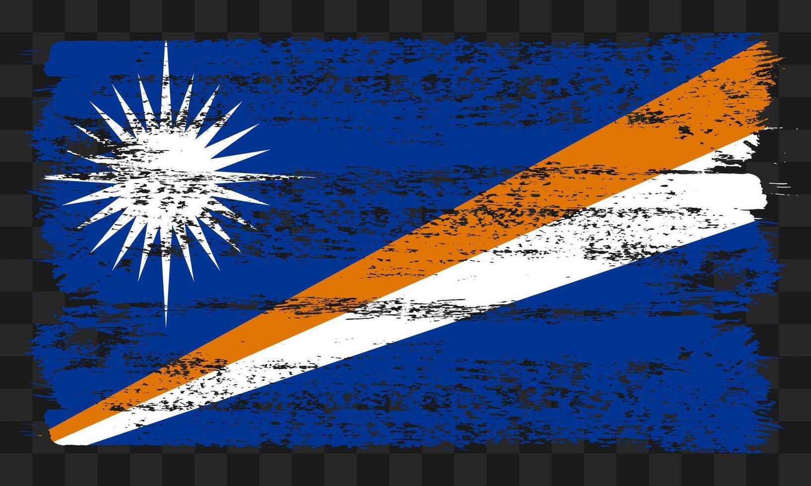 Marshall Islands flag in grunge style vector