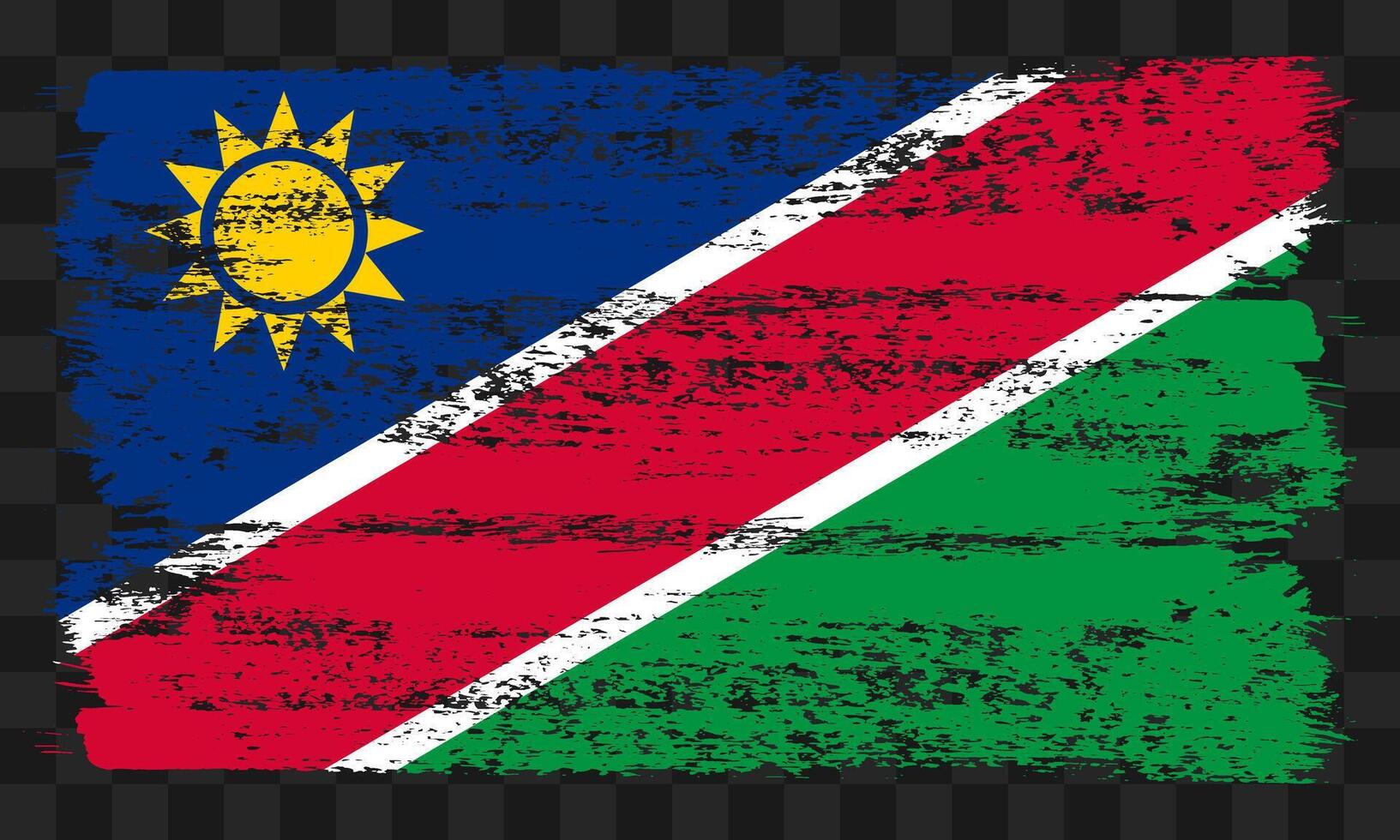Namibia flag in grunge style vector