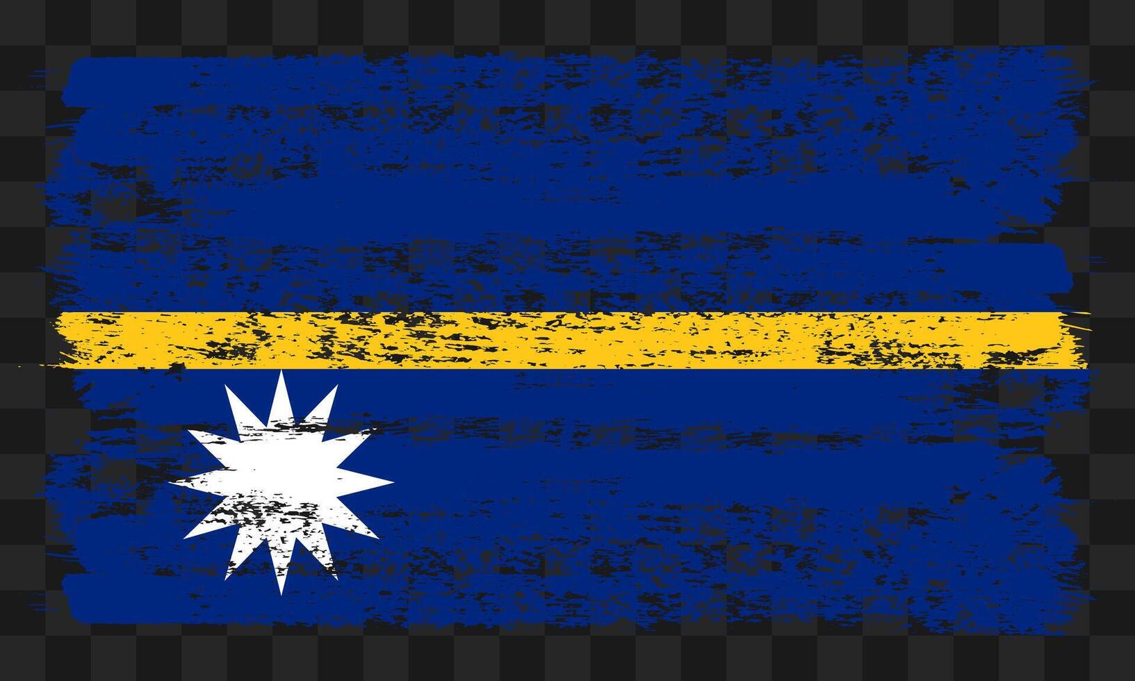 Nauru flag in grunge style vector