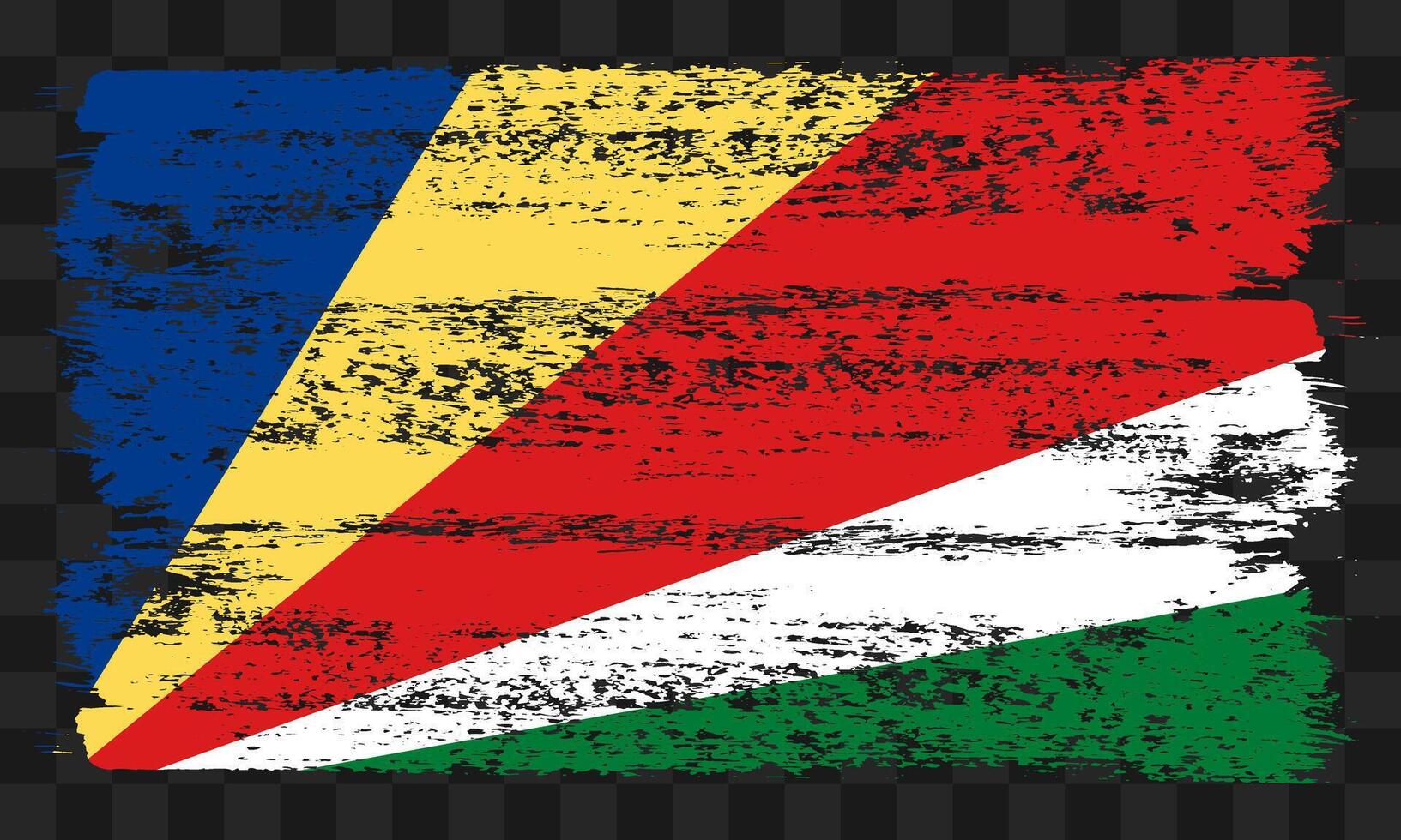 Seychelles flag in grunge style vector