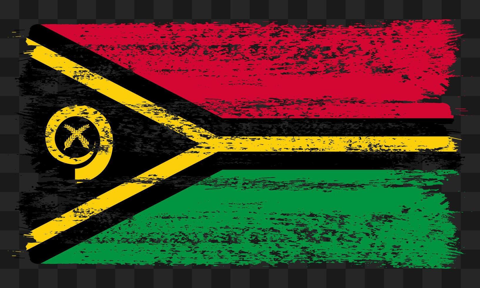 Vanuatu flag in grunge style vector