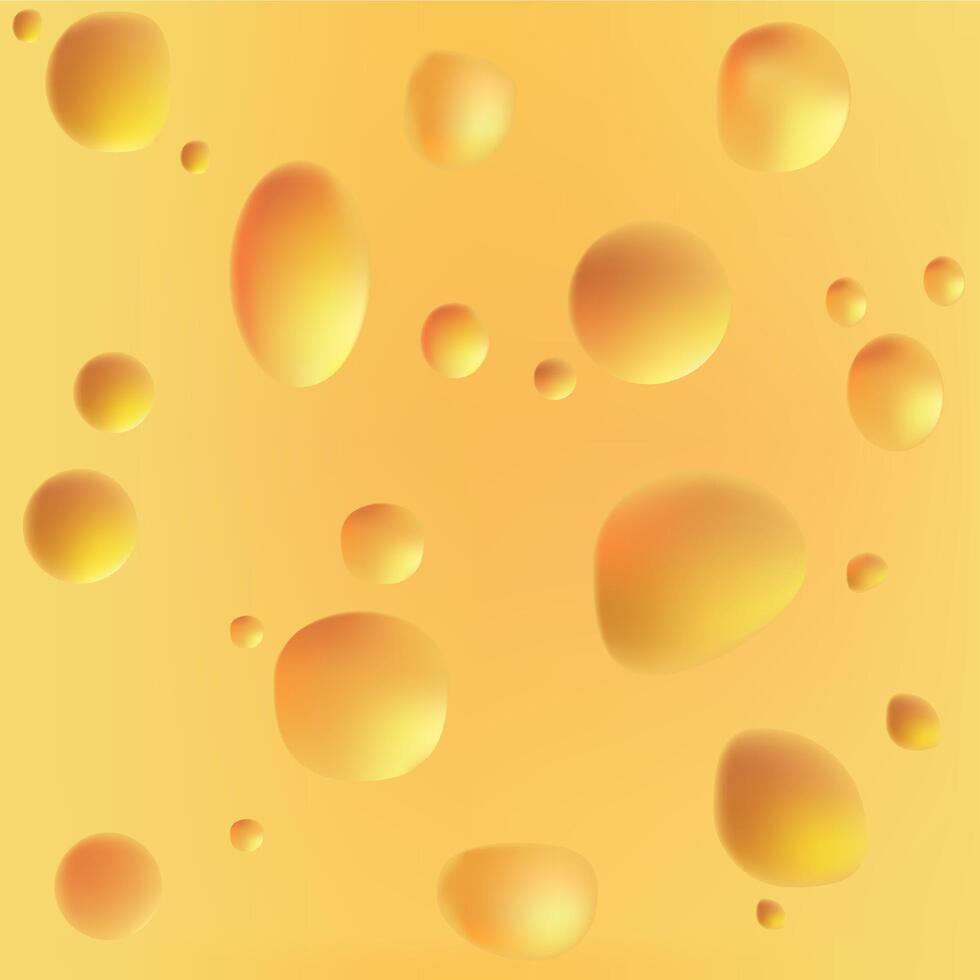 Realistic Detailed 3d Cheese Seamless Pattern Background. vector