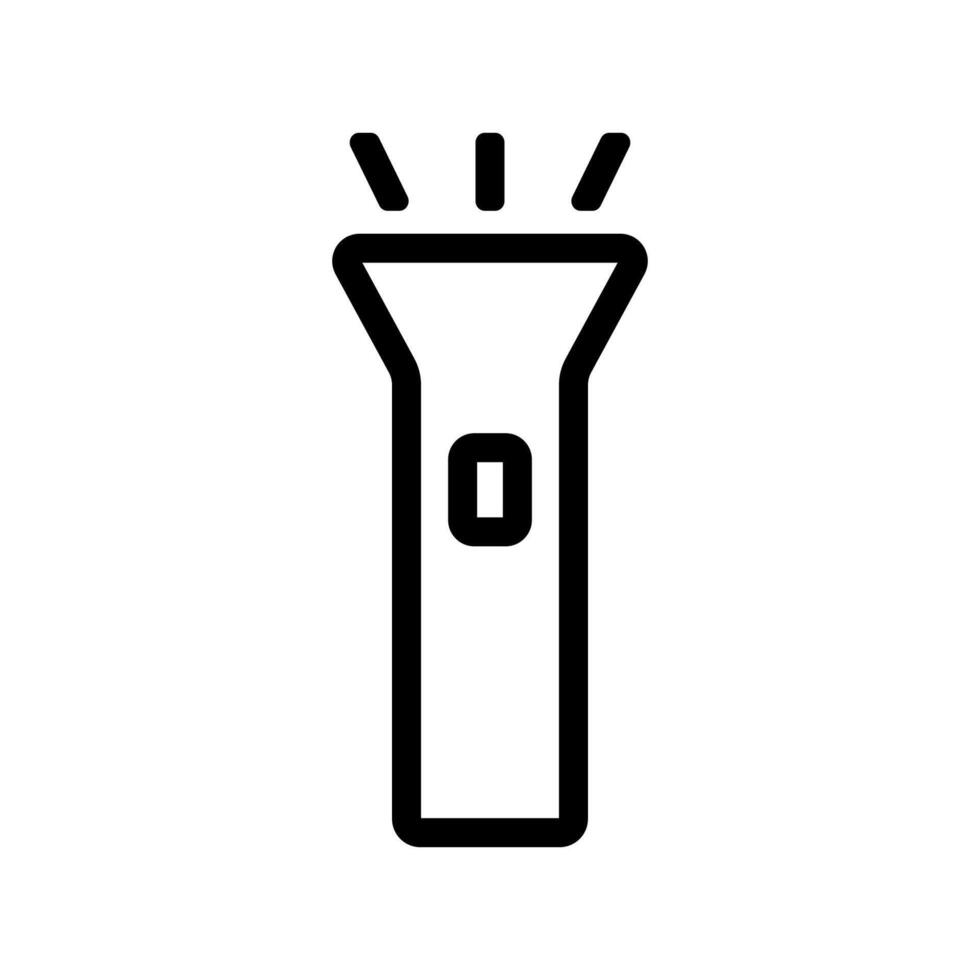 Flashlight Icon Outline Design vector