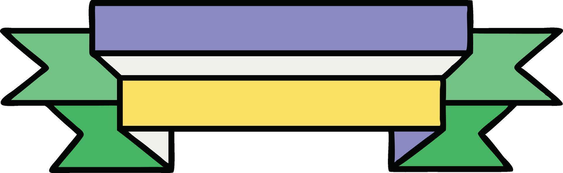 Abstract Geometric Ribbon Banner Design Element Illustration vector