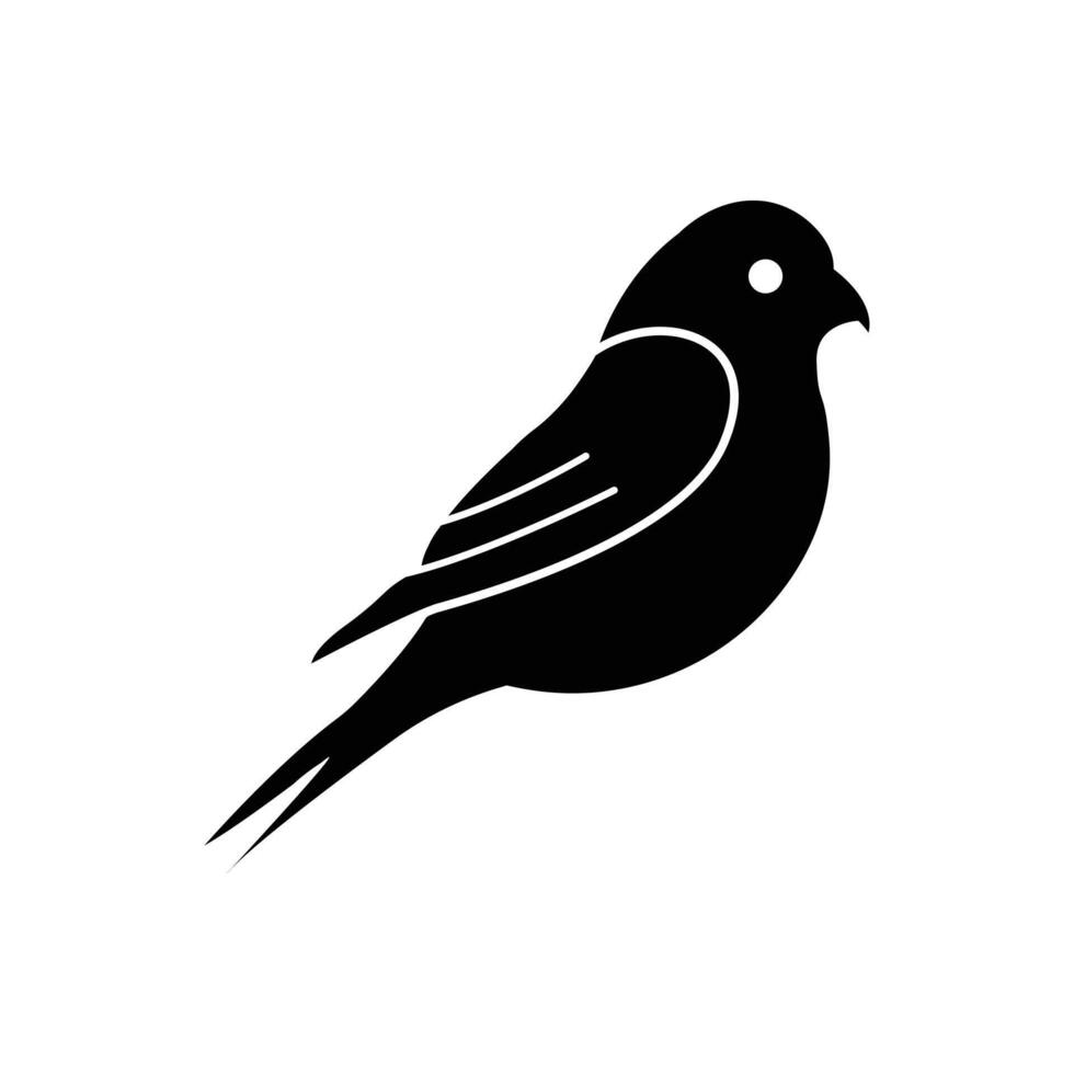 bird logo icon. black bird silhouettes. simple bird logo icon illustration, vector