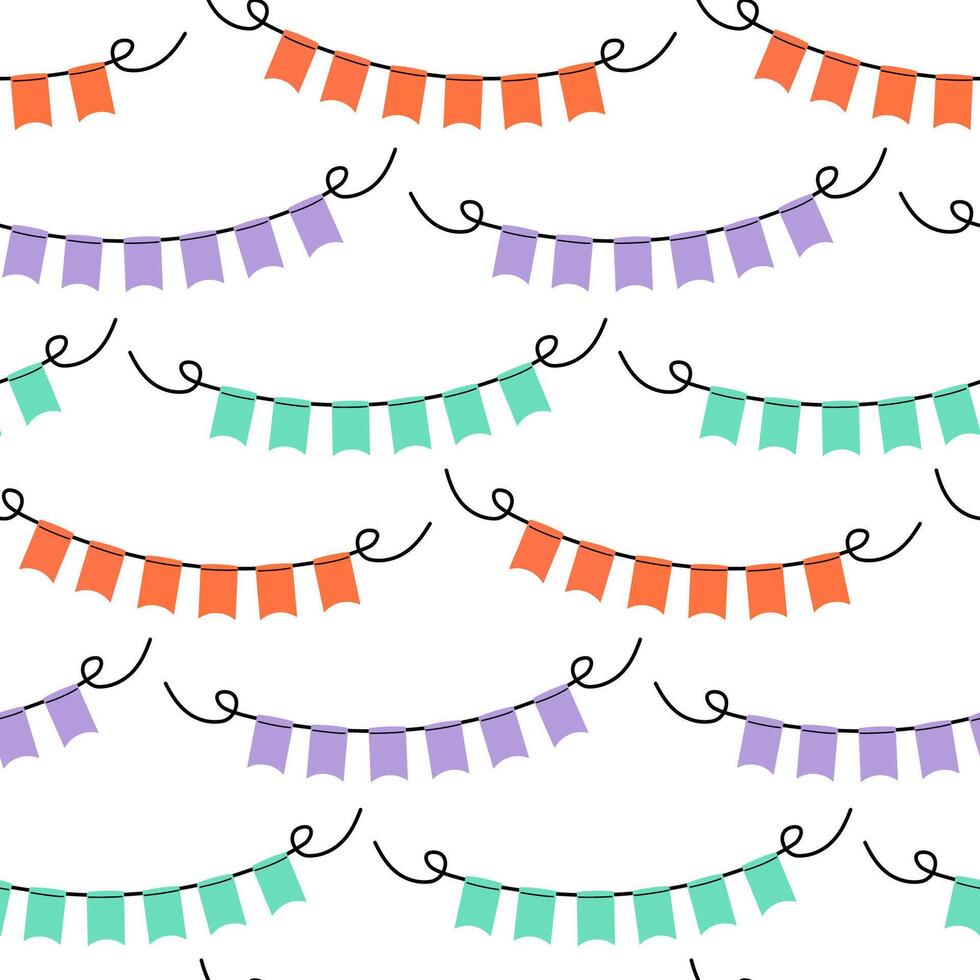 Colorful paper banners decorate a festive space for celebration and joy vector
