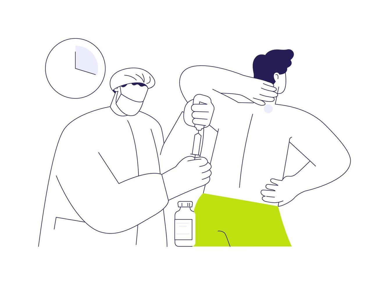Pain control abstract concept illustration. vector
