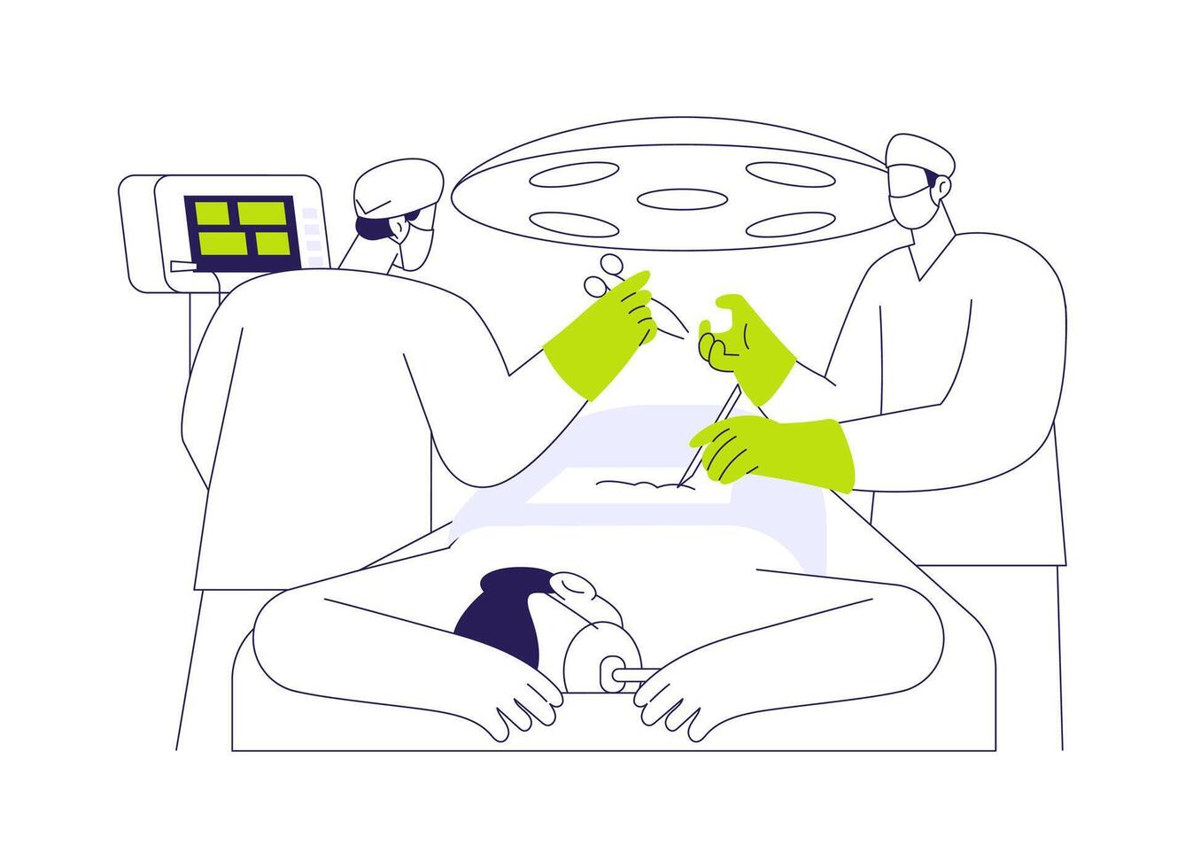 Orthopaedic surgery of the spine abstract concept illustration. vector