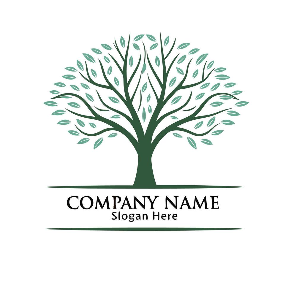 tree logo design template vector