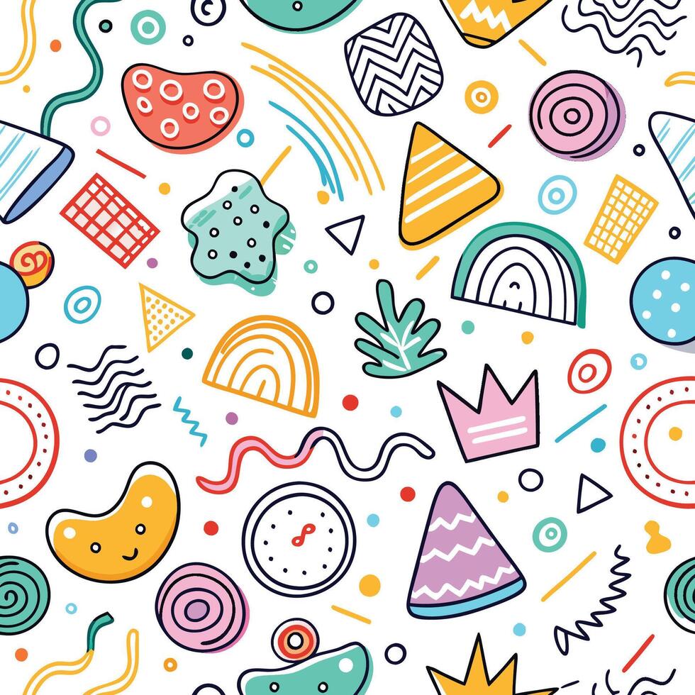 colorful abstract pattern with shapes and colors vector