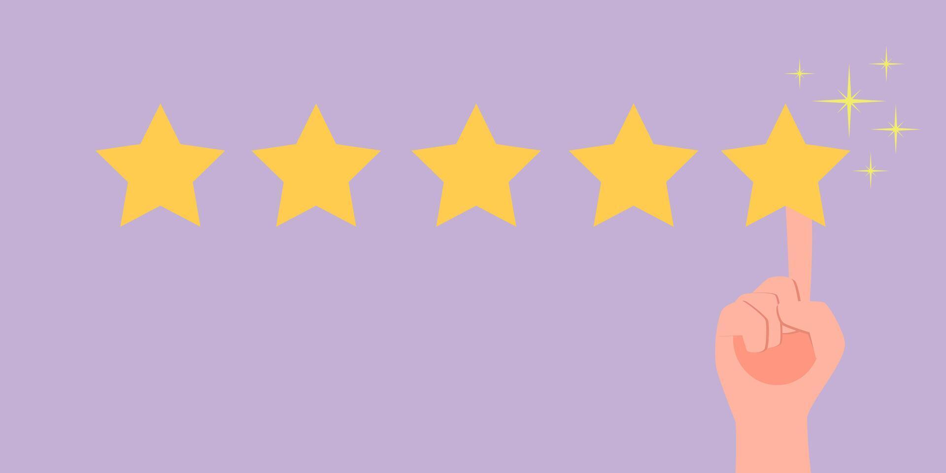 Flat Conceptual Illustration of Customer Satisfaction Rating. vector