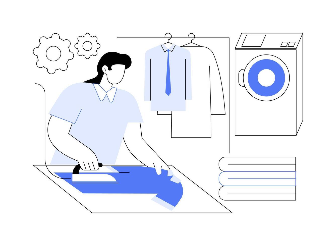 Laundry service isolated cartoon illustrations. vector