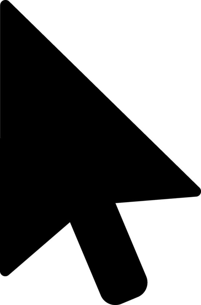 Simple black mouse arrow cursor pointing, selecting or clicking on a white background, perfect for user interface and user experience designs vector