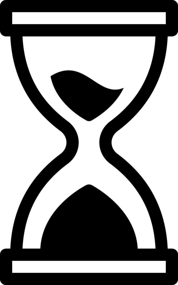 Hourglass measuring the passage of time, with sand flowing steadily from the top bulb to the bottom, symbolizing countdowns, deadlines, and the continuum of history vector