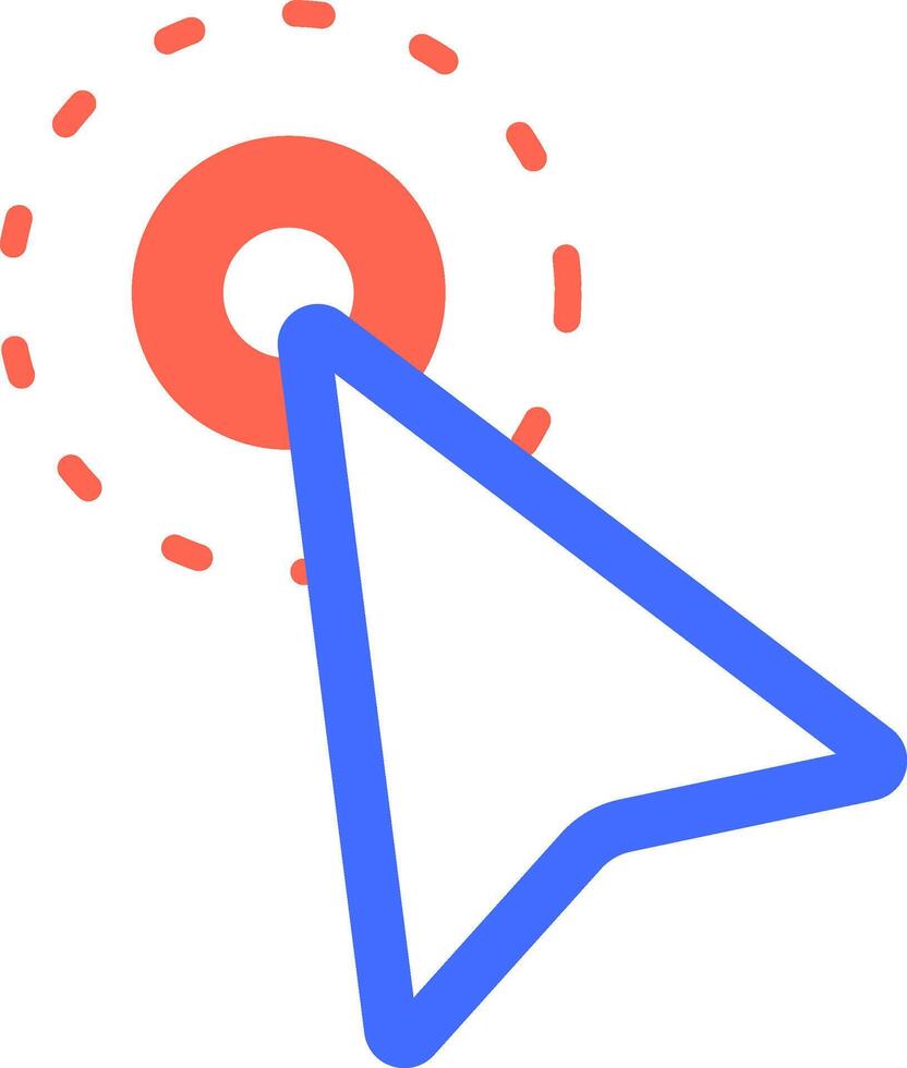 Mouse cursor clicking on a vibrant red button featuring a loading animation, effectively illustrating user interface interactions and concepts in modern web design vector
