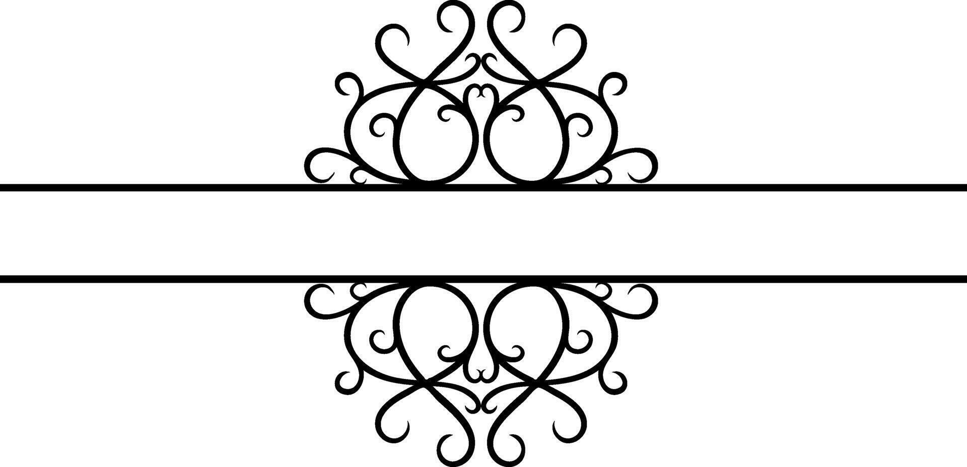Elegant vintage decorative frame featuring swirls and curls, enhancing wedding invitations, greeting cards, certificates, and projects needing classic sophistication vector
