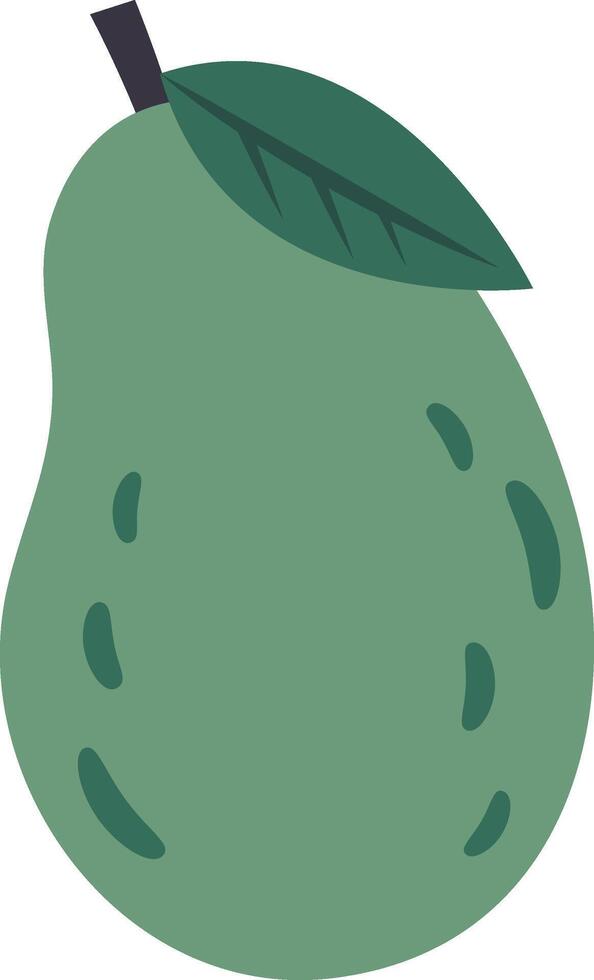 Ripe green avocado featuring a vibrant leaf, symbolizing a healthy diet and promoting overall wellbeing. Perfect for vegetarian and vegan recipes, enhancing a nutritious lifestyle vector