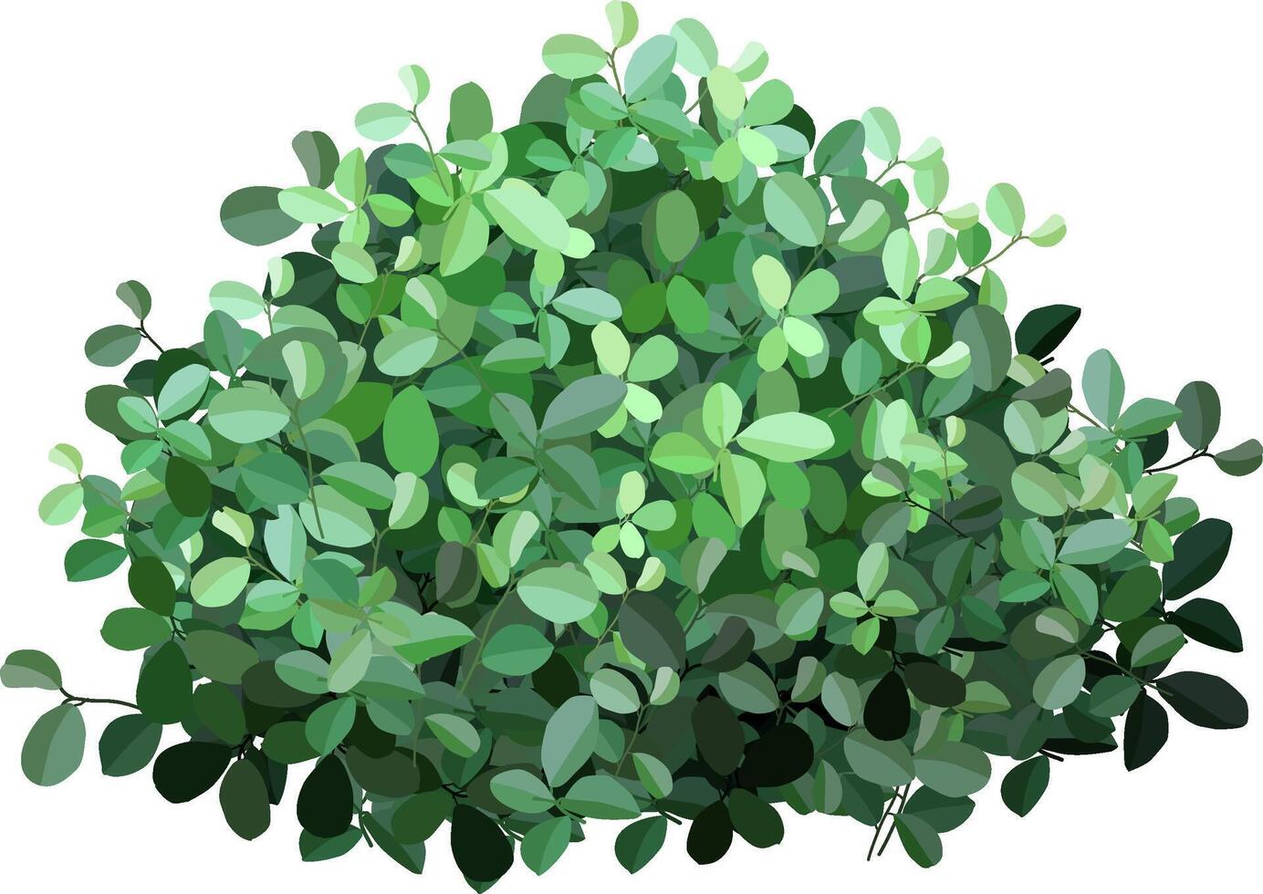 Lush green leaves forming a dense, textured bush, creating an ideal backdrop for nature themed designs and backgrounds, exuding a fresh and vibrant aesthetic for any project vector