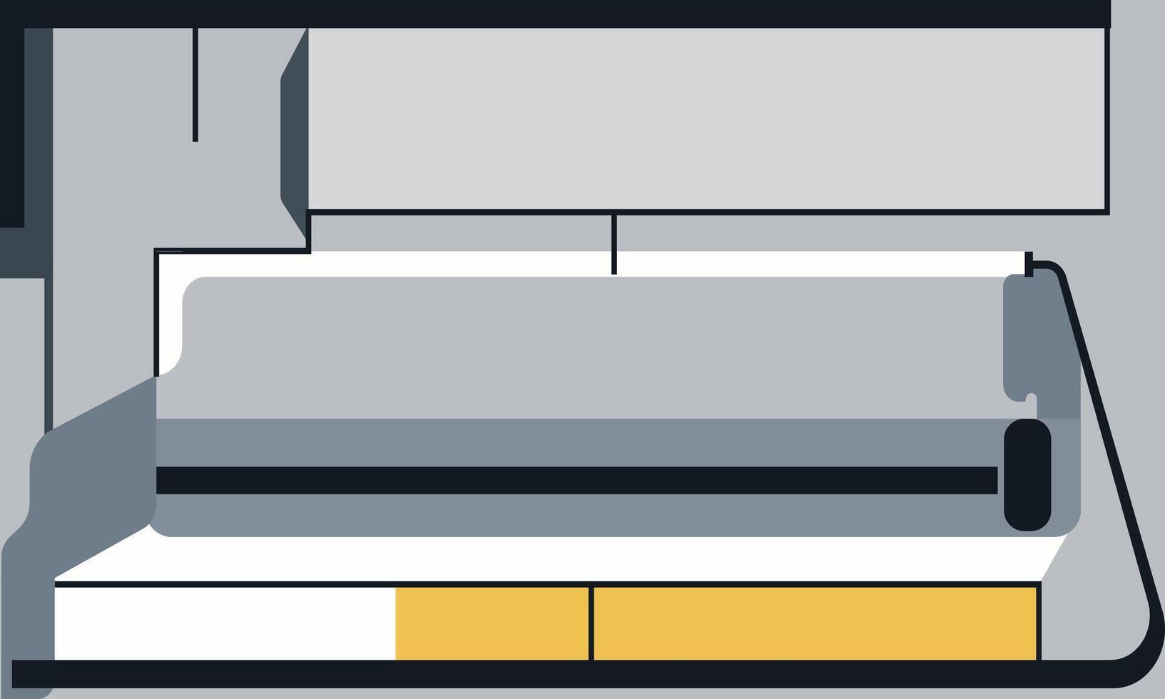 A white and yellow flat modern design vector