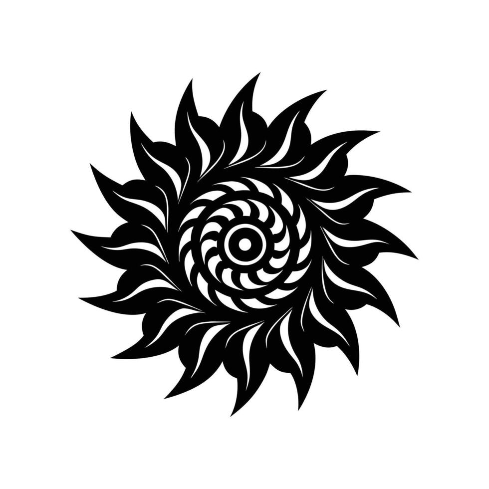 Intricate Tribal Mandala Design Swirling Floral Pattern, Circular Symmetry, Decorative Boho Ornament, Abstract Art, Ethnic Style, Sacred Geometry, Spiritual Symbol, Decorative Illustration vector