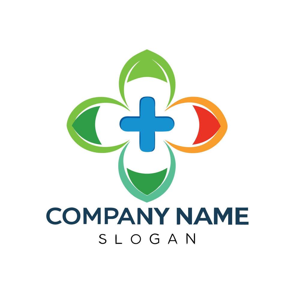 a logo for a medical company on a white background vector