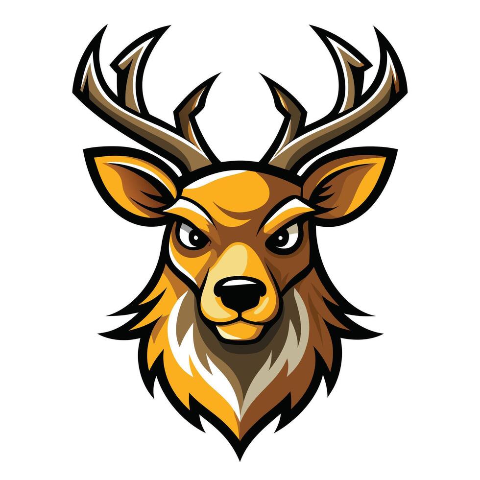 Classic Deer Head Mascot for Timeless and Iconic Logos vector