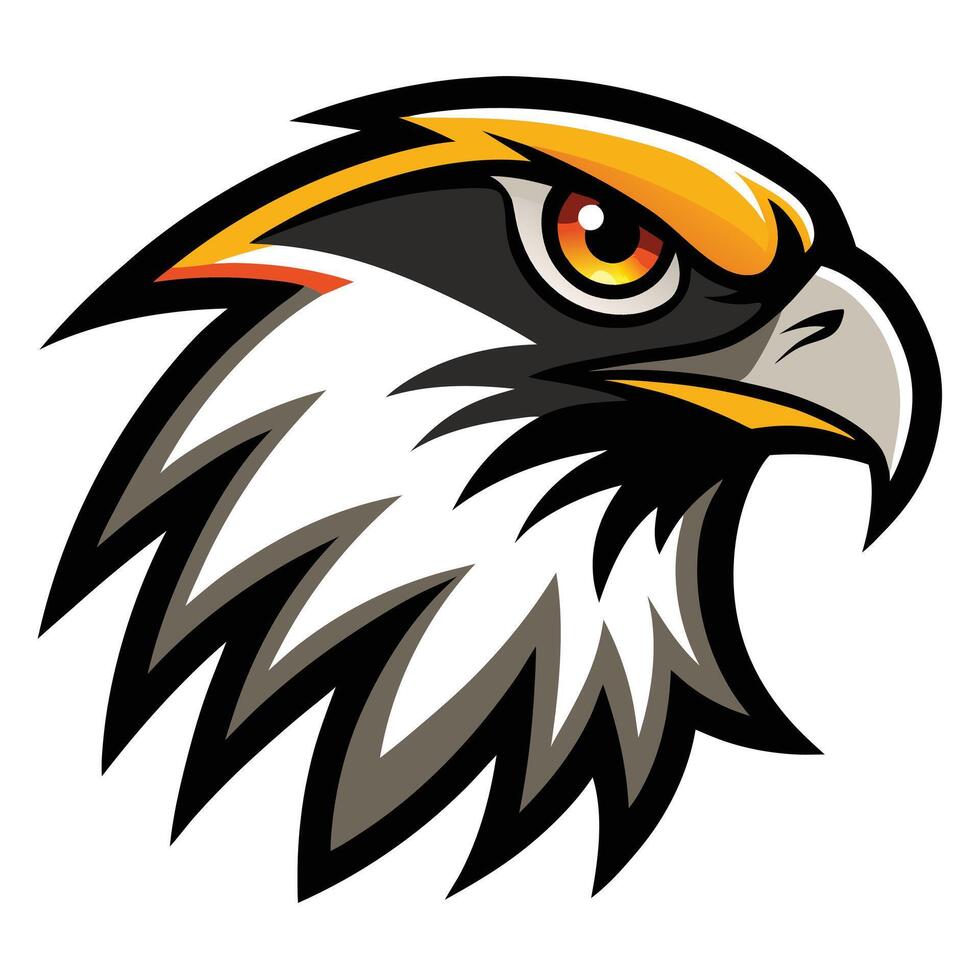 Fierce Falcon Head Mascot for Powerful Branding vector