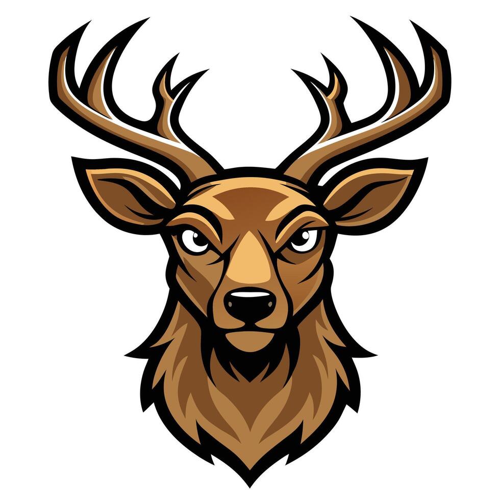 Majestic Deer Head Mascot for Bold Branding vector
