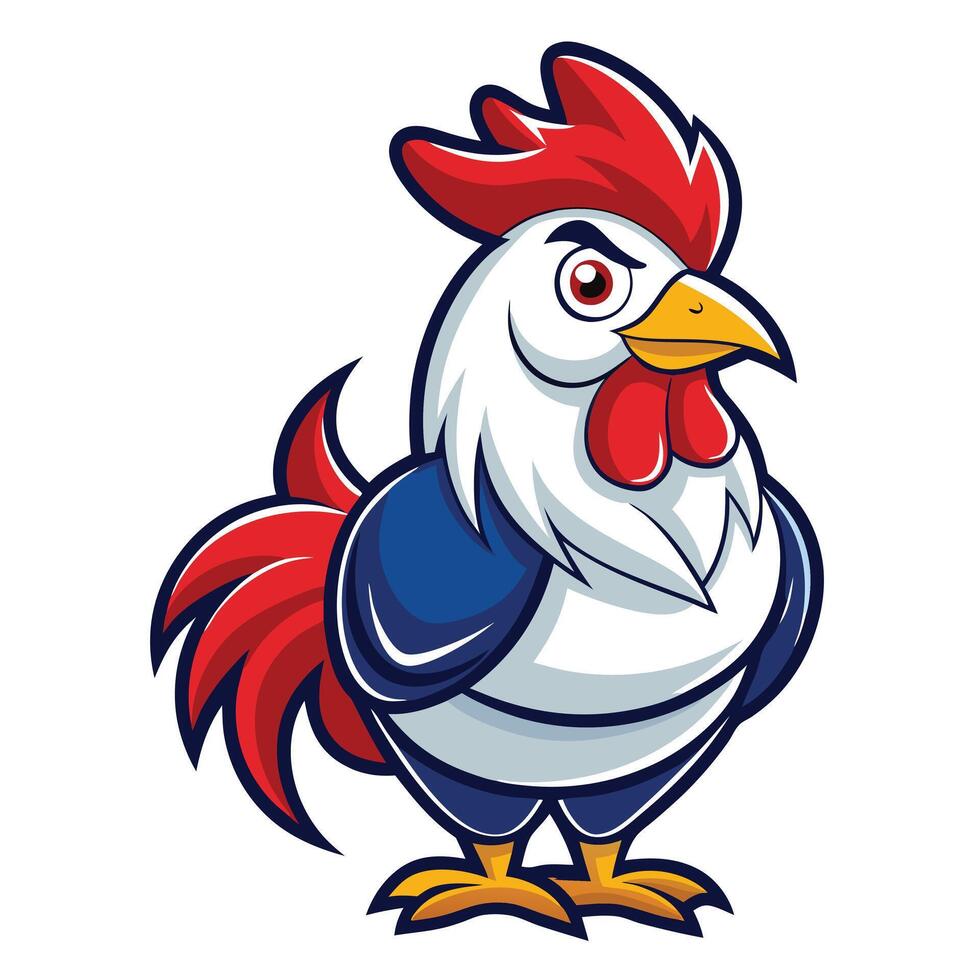 Bold Rooster Mascot for Team and School Identity vector