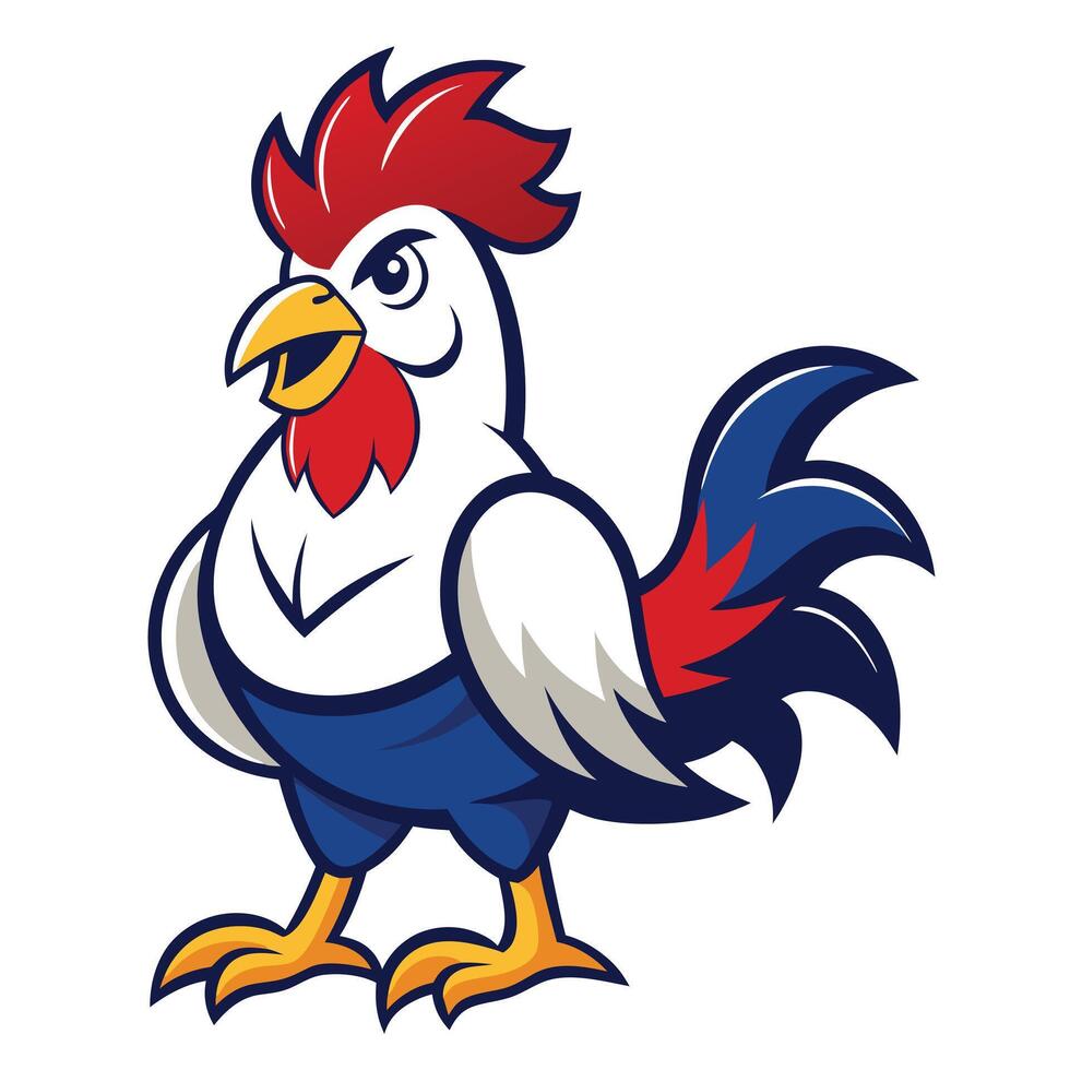 Majestic Rooster Mascot for Competitive Branding vector