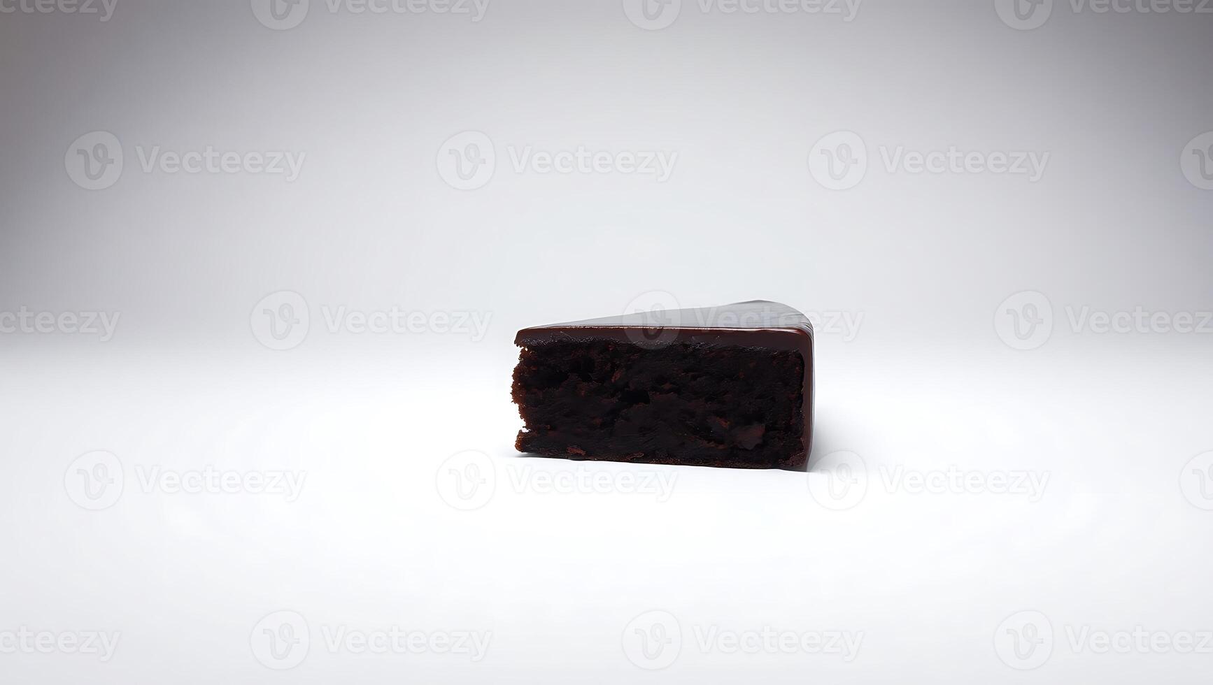 Chocolate dessert slice on a plain surface photo