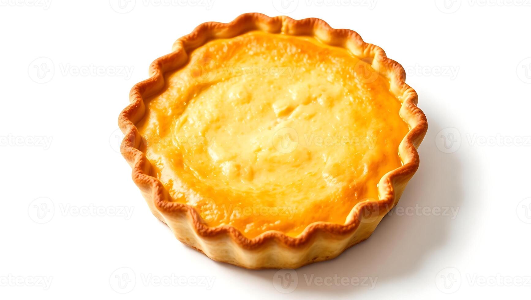 Delicious baked cheesecake with golden crust and creamy filling photo
