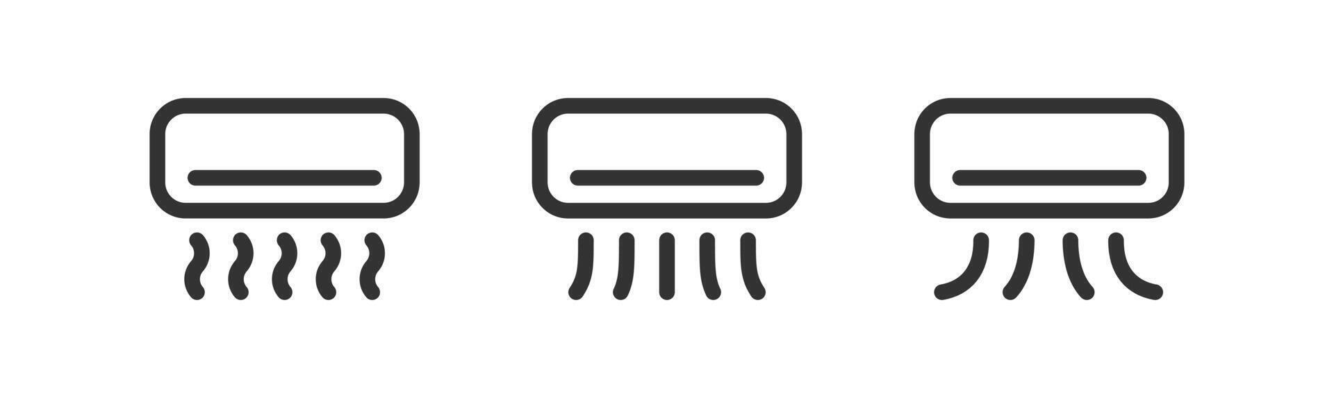 Air conditioner icon. Temperature cooling. Conditioning system control. Electric fan. vector