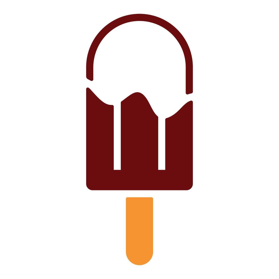 simple colored ice cream stick icon on white background vector