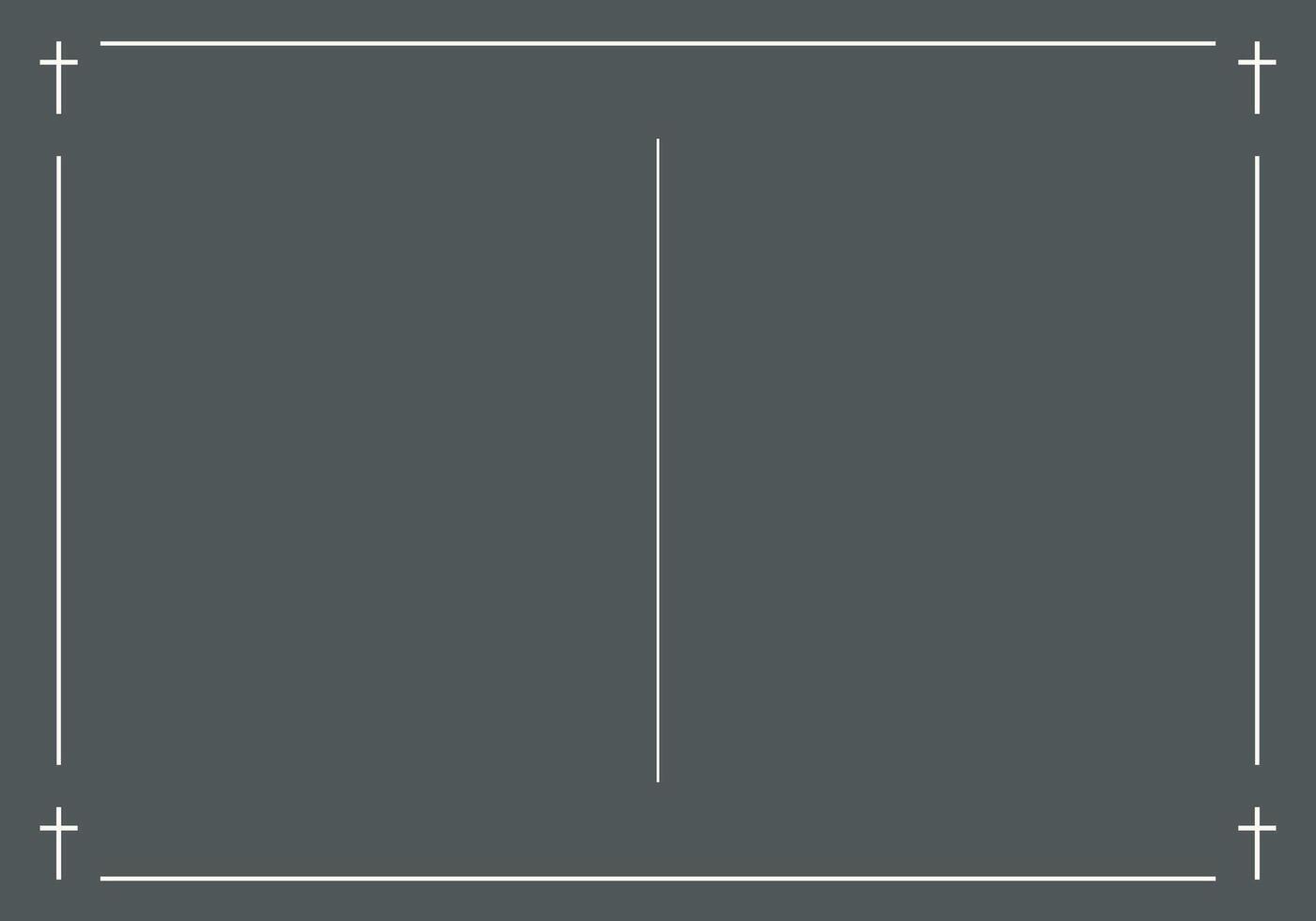Funeral card. Empty card with black cross in the corners. Dark background vector