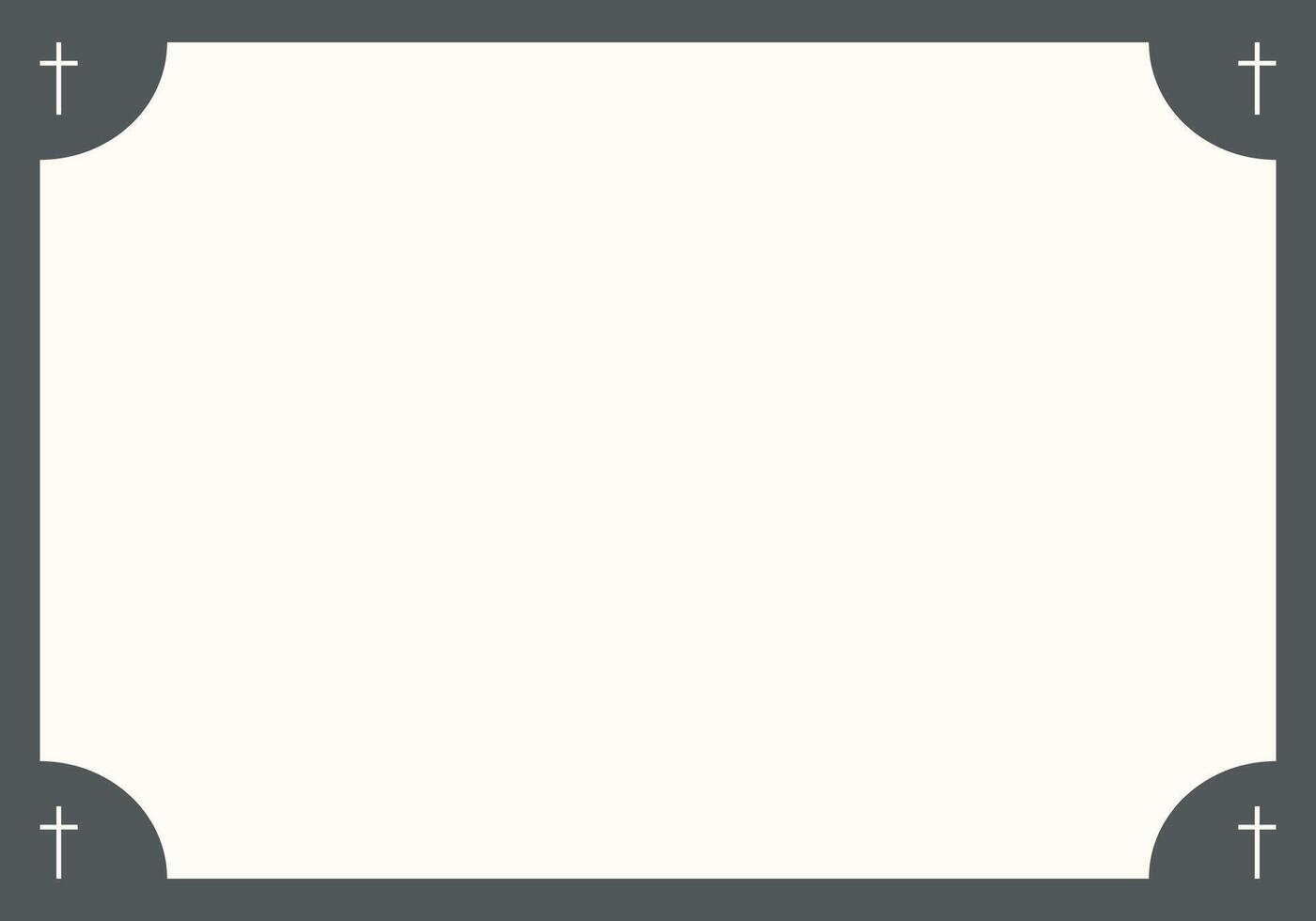 Funeral card. Empty card with leaves in the corners. White background vector