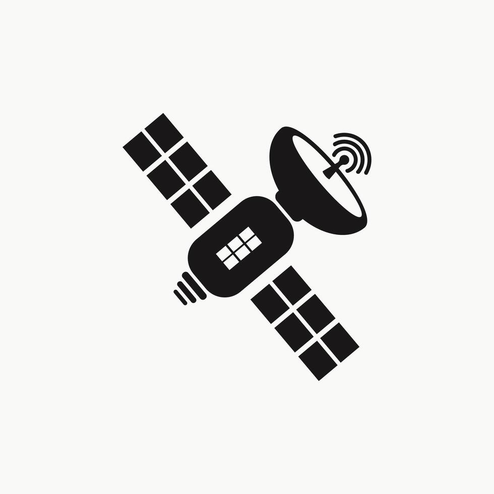 Flying satellite icon design vector
