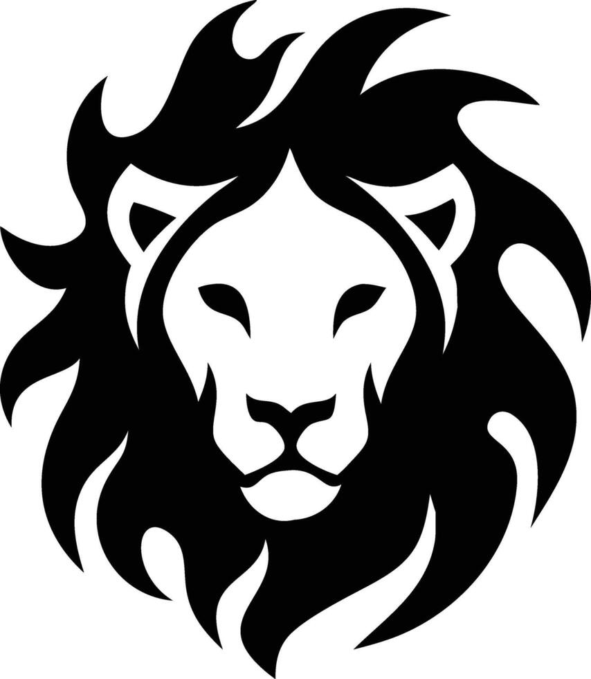 Creative Roaring Lion Head Silhouette Inspiration vector
