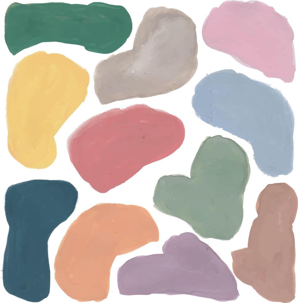 a painting of different colored paint vector