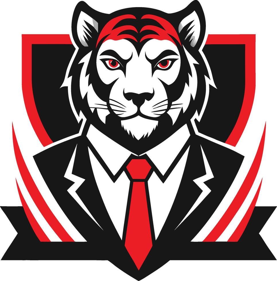 Elite Tiger Mascot with Power and Prestige vector